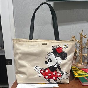 Disney Cream and Black Minnie Mouse Tote Bag